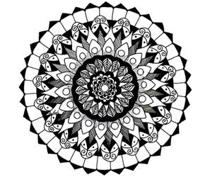 Black ink mandala