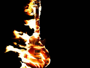 guitar on fire