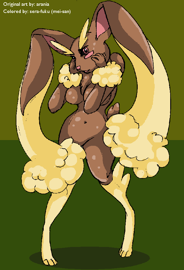 Anthro Lopunny Pinup Colored (for Arania)