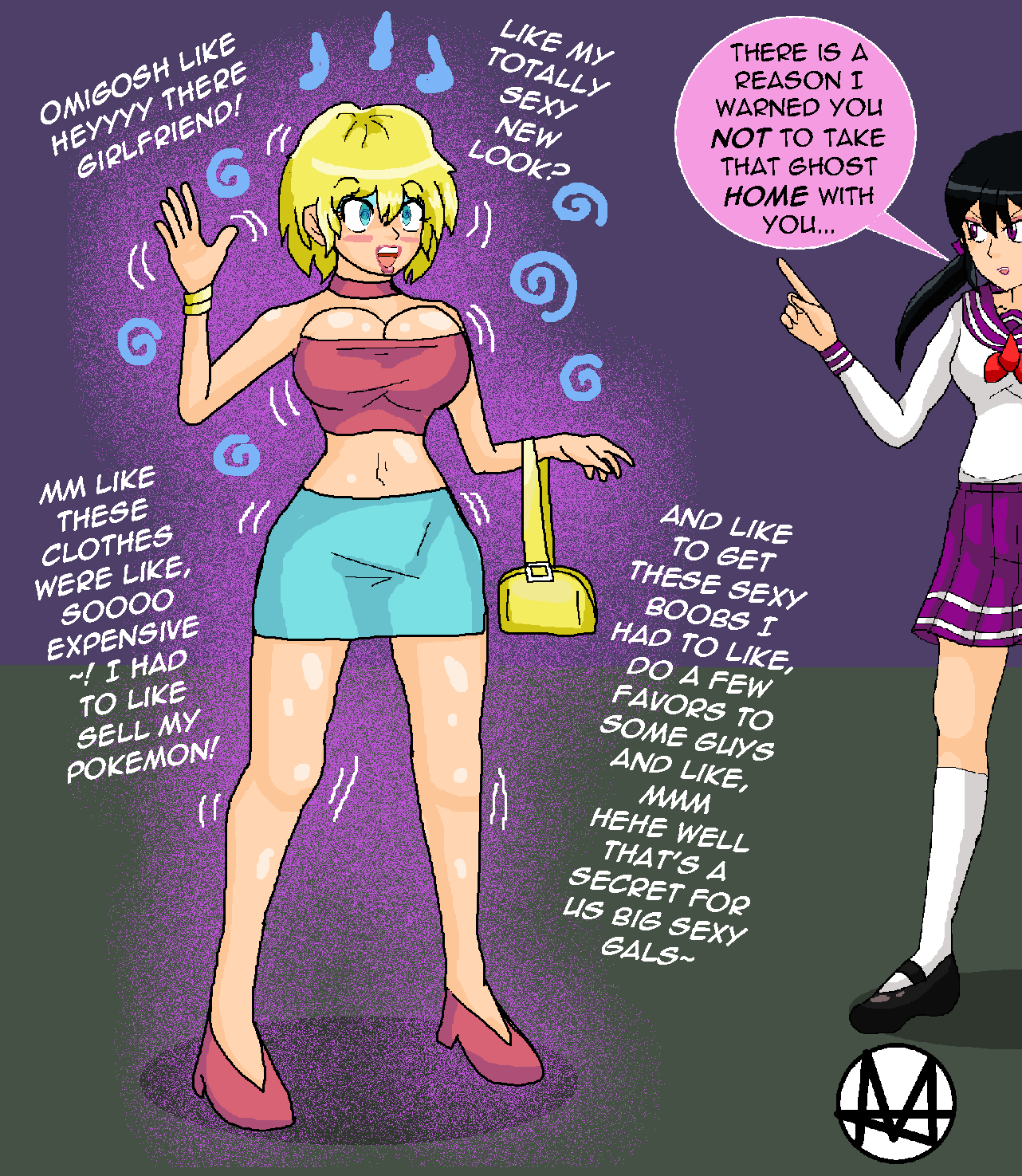 Possessed by a Bimbo Ghost (Red Bimbo Pos. TG) by Serafuku on DeviantArt
