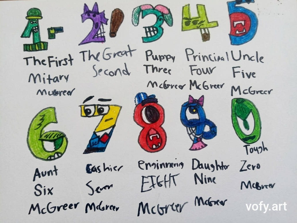 Numbers Deviantart Part 2 The McGreer Numbers by aaronduhon2010 on DeviantArt