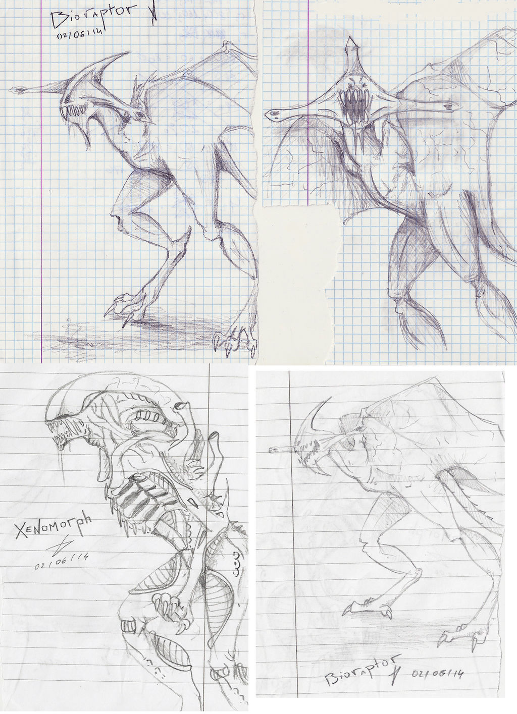 Bioraptors and one Xenomorph by Khanashi on DeviantArt