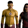 Kid Flash And Vibe - Transparent