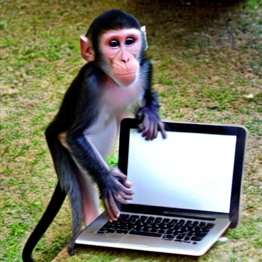 Monkey working with laptop by Kanth1504 on DeviantArt