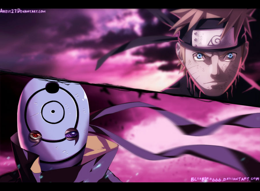 Obito and Naruto - Naruto |Color|