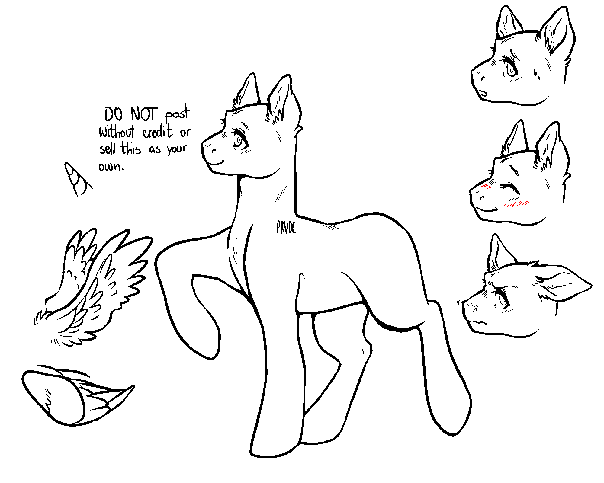 f2u - basic pony base by prvde on DeviantArt