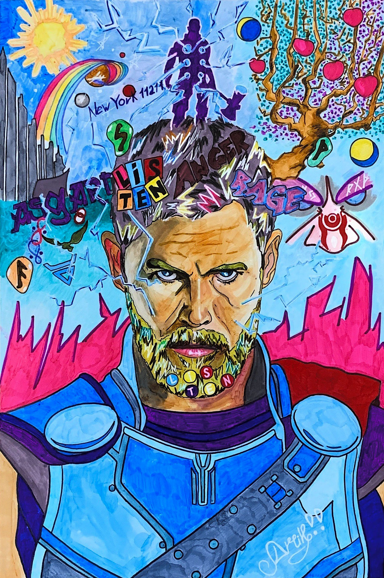 Thor - marvel by Artikdrawart on DeviantArt