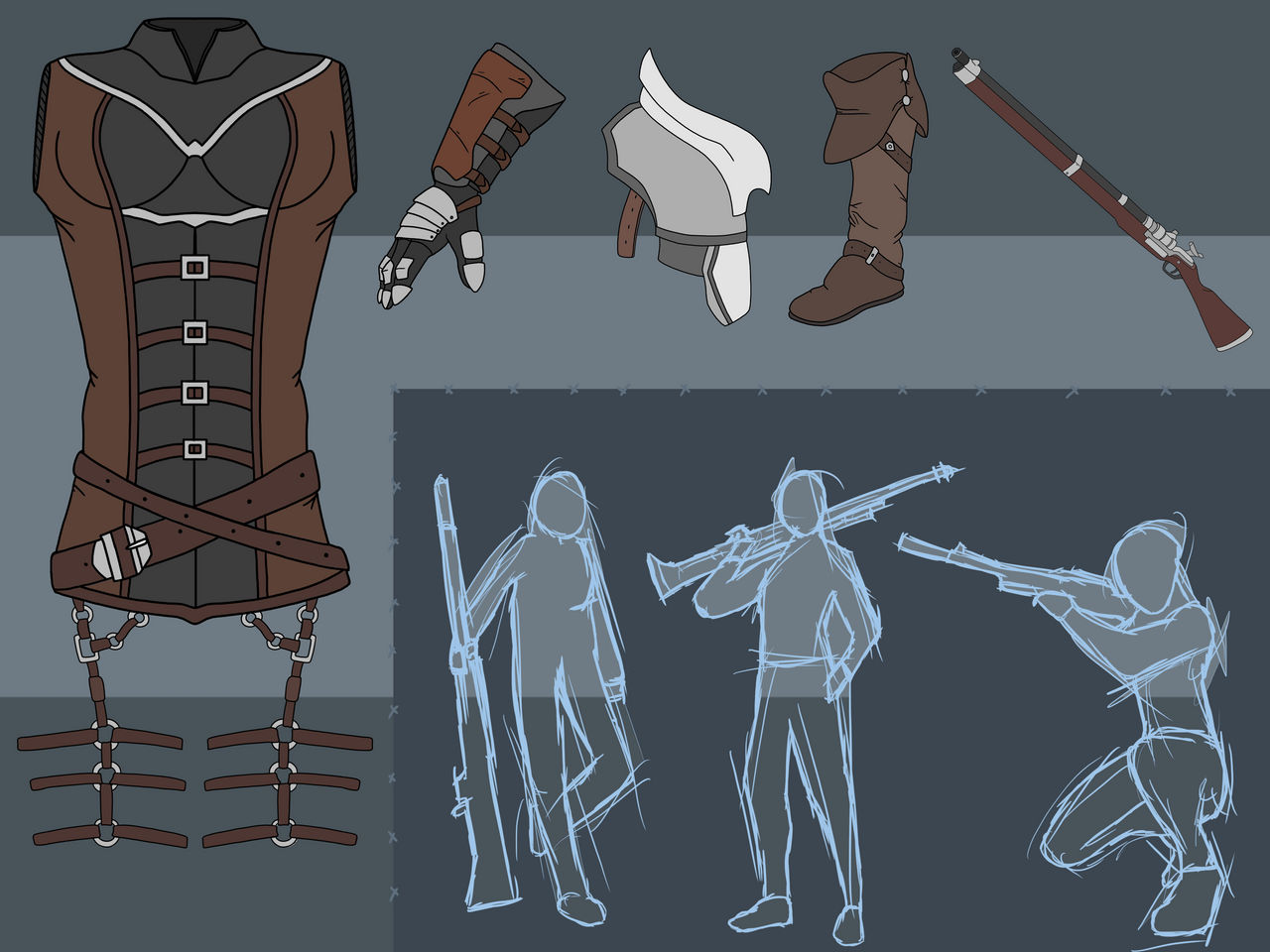 Ranger armour piece development by BlazedEmber on DeviantArt