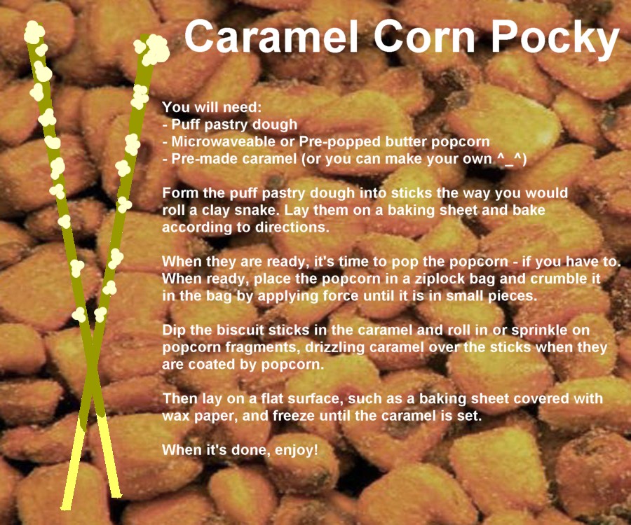 Caramel Corn Pocky recipe