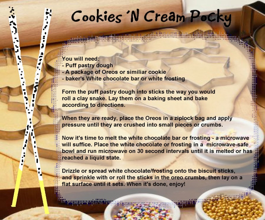 Cookies 'n Cream Pocky recipe