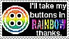 Coraline Button Rainbow Stamp by UtterPsychosis