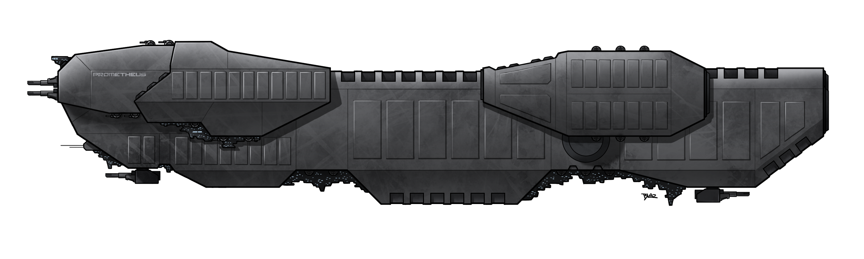 Deviantart Prometheus Class Prometheus-class Mothership by Blazbaros on DeviantArt