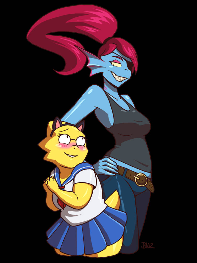 Undyne And Alphys By Blazbaros On DeviantArt undyne-and-alphys-by-blazbaros-on-deviantart