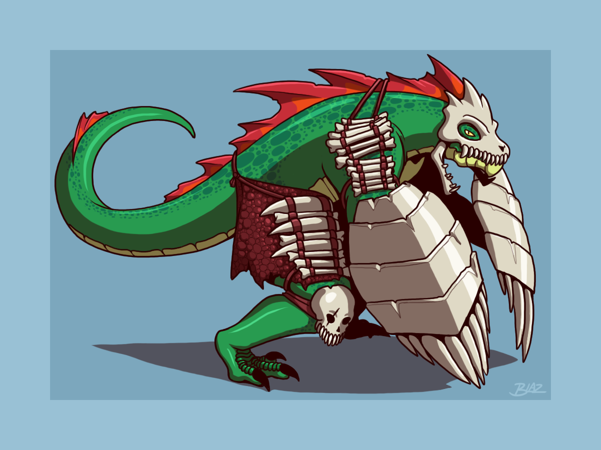 Shield Lizard Lizardman Shieldfighter by Blazbaros on DeviantArt