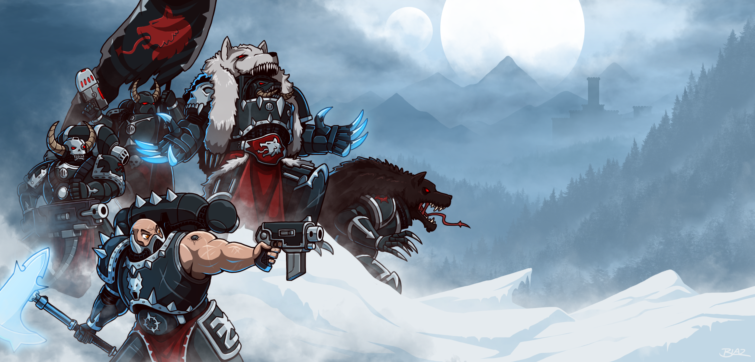 Skyrar's Dark Wolves by Blazbaros