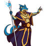 Blue Dragonborn Wizard