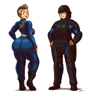 Fallout Girl: Jumpsuit + Riot Armour