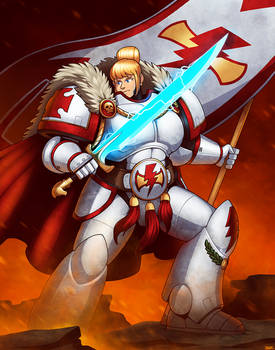 Fan Art Warhammer 40K Female Space Marines - Deefaery