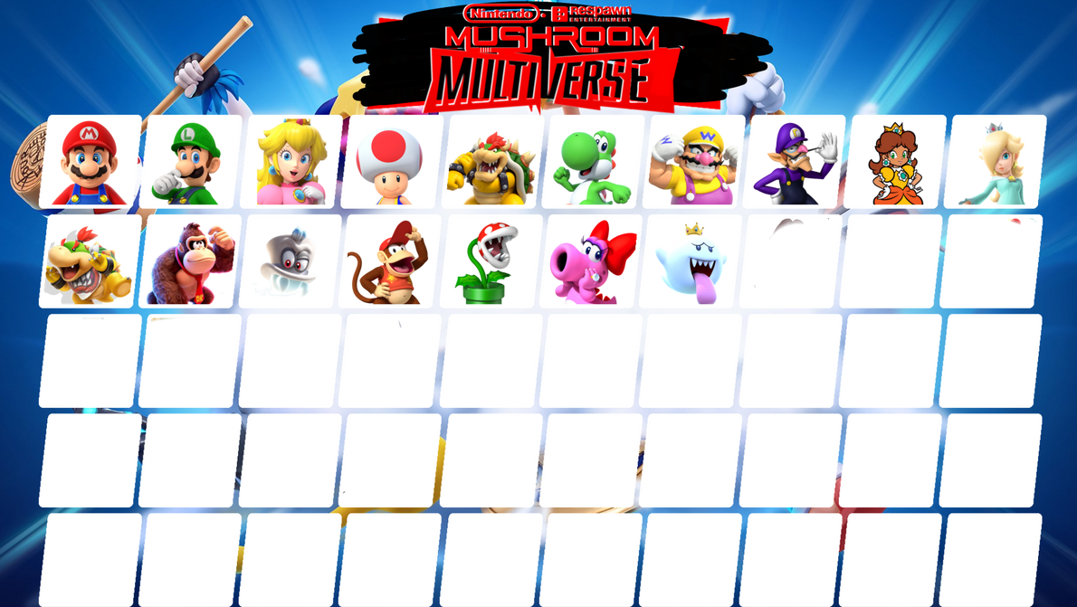 Mushroom Multiverse Roster (REVAMPED) 1 by Zingerburger123 on DeviantArt