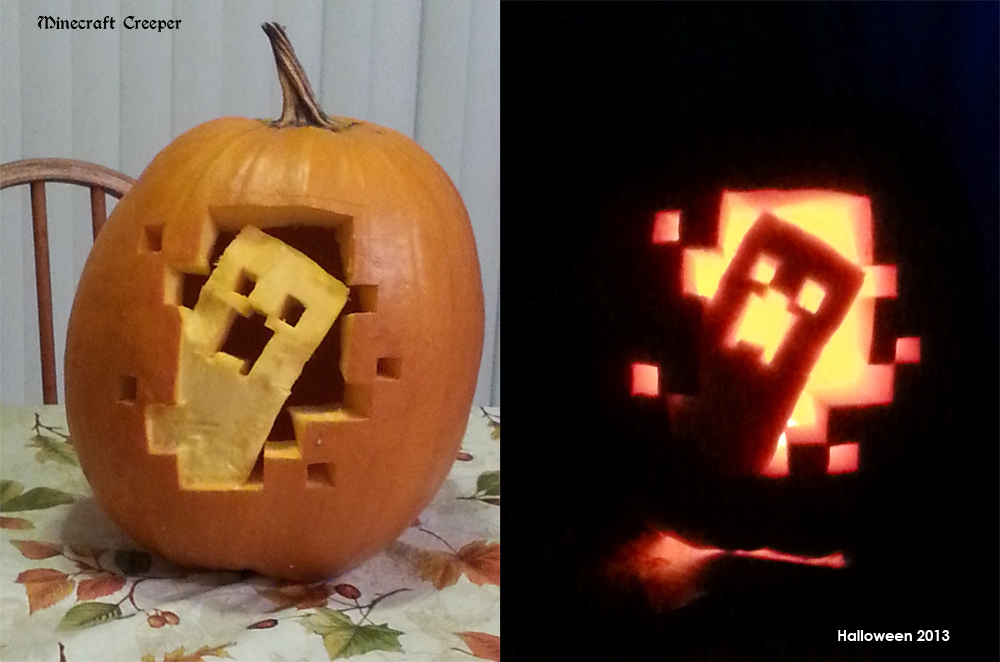 2013 Pumpkin Carving - Minecraft Creeper