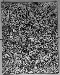 Albrecht Durer replication  wood cut print