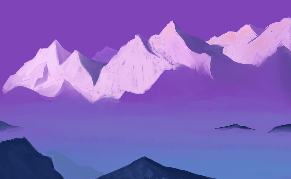 Purple Peaks Painted for Practice