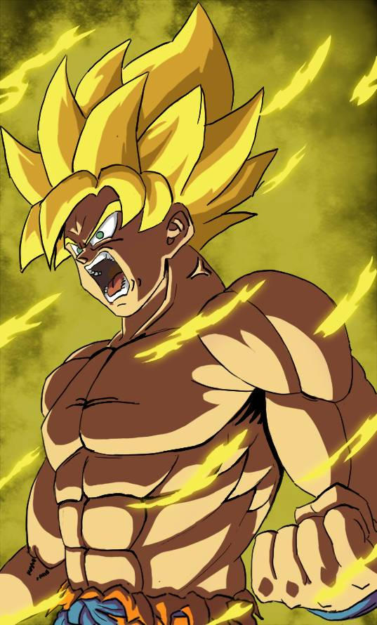 Super Saiyan Goku Rage by QaijuShiba on DeviantArt