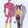 Flash and Hawkgirl