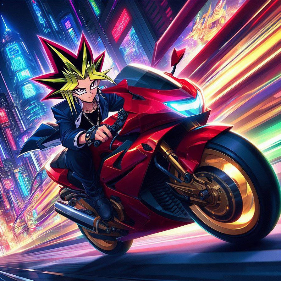Deviantart Riding Motorcycle Yami Yugi riding a motorcycle by jeusousa2023 on DeviantArt