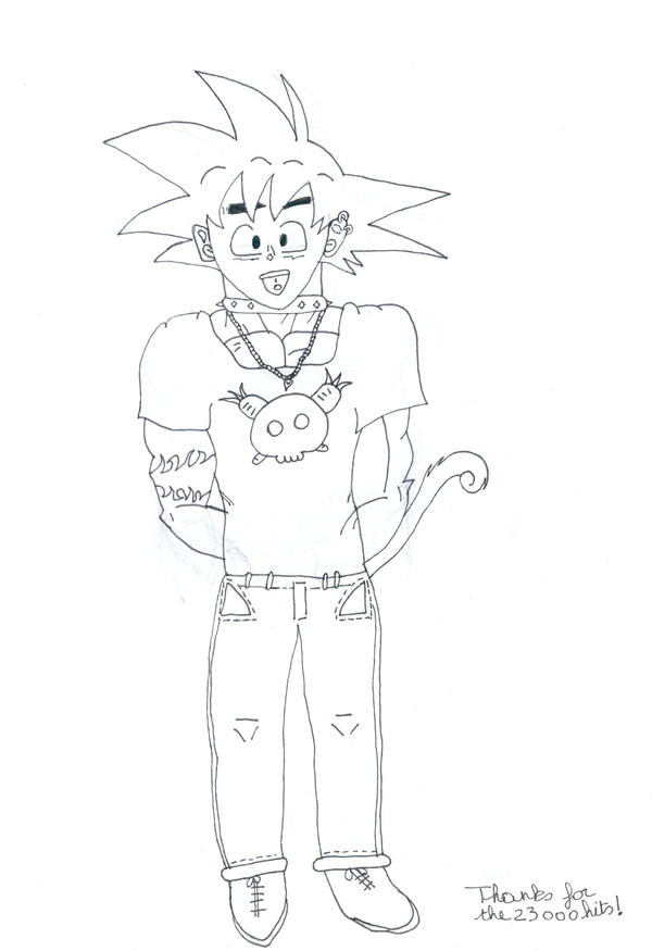 23000 Hits Goku Piercing By Dragonball Z Fans On Deviantart