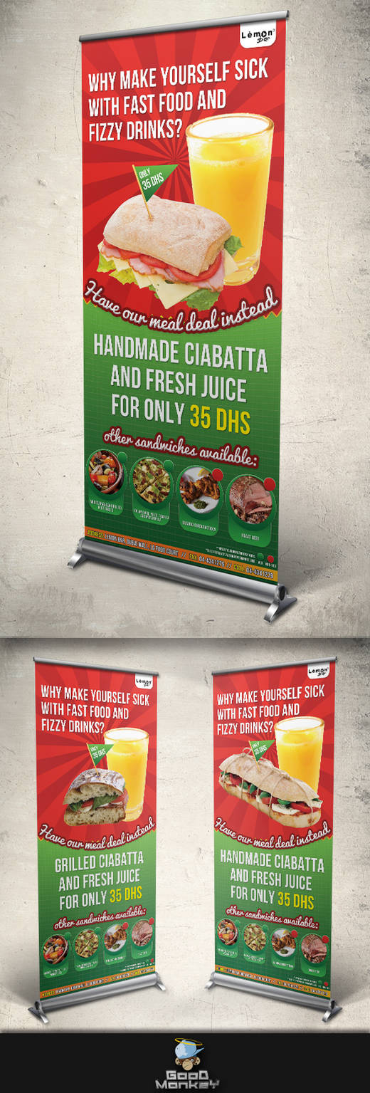 Lemon Bar Meal Deal (Roll-Up Banner) by GoodMonkey