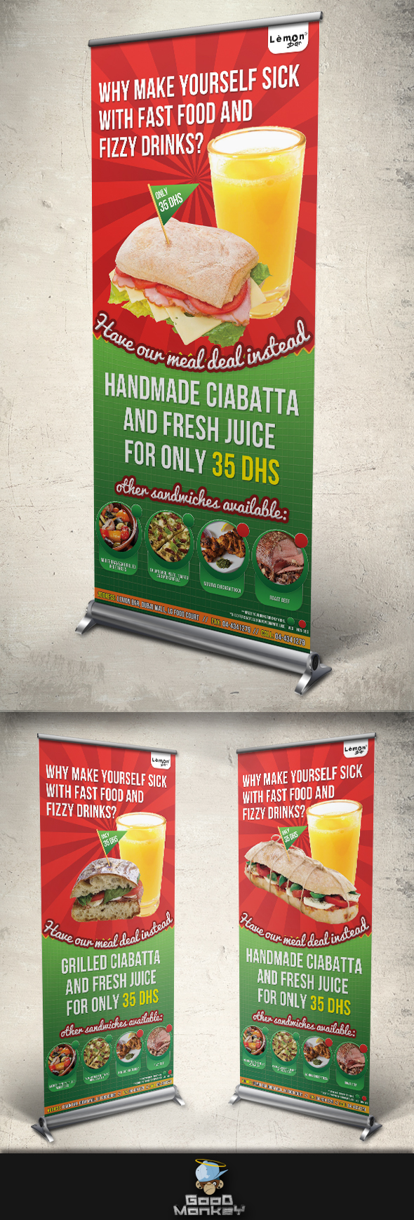 Lemon Bar Meal Deal (Roll-Up Banner) by GoodMonkey