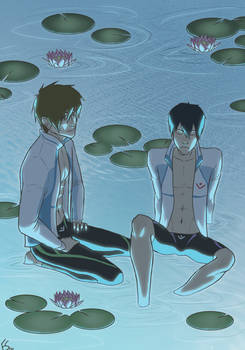 Swimming boyfriends.