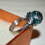 Blue Wire Wrapped Ring (First Ring)