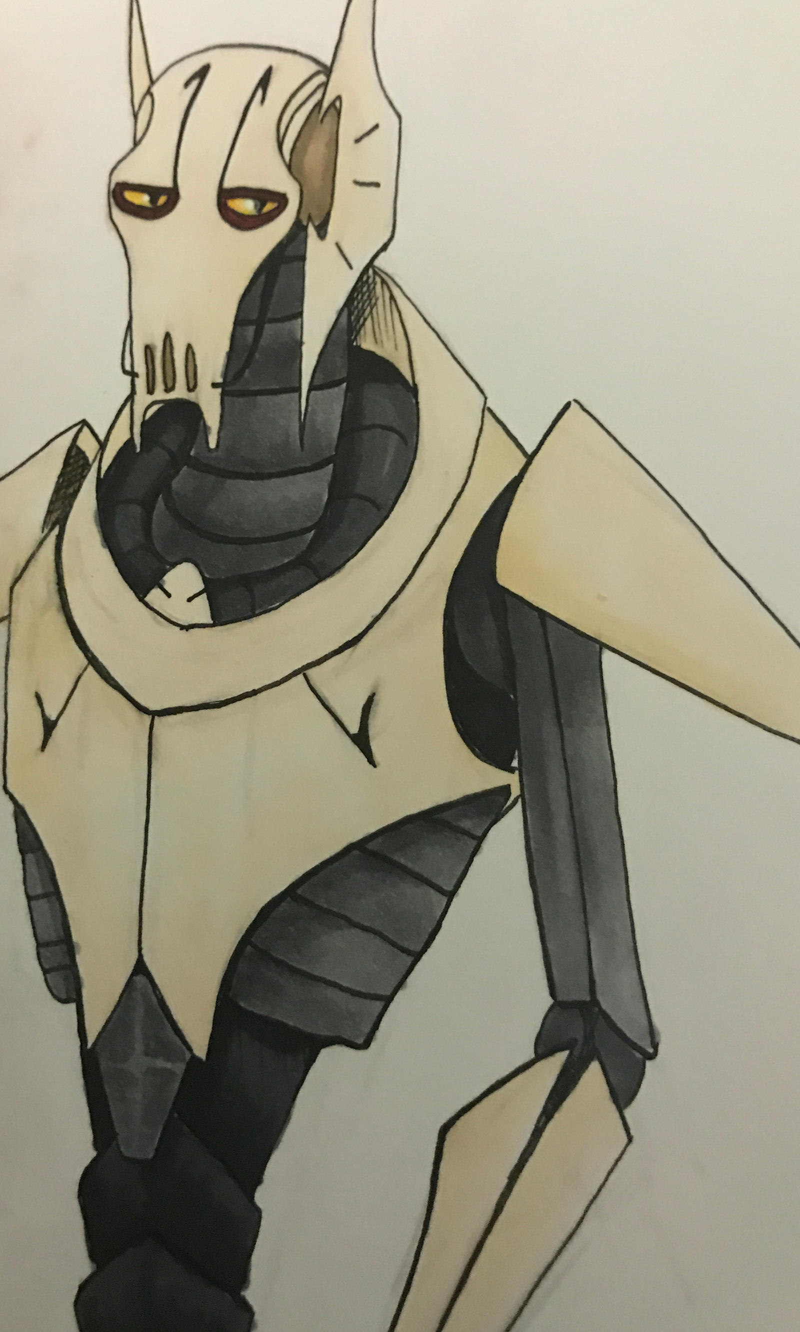 General Grievous in Ink by PatchworkSoul808 on DeviantArt