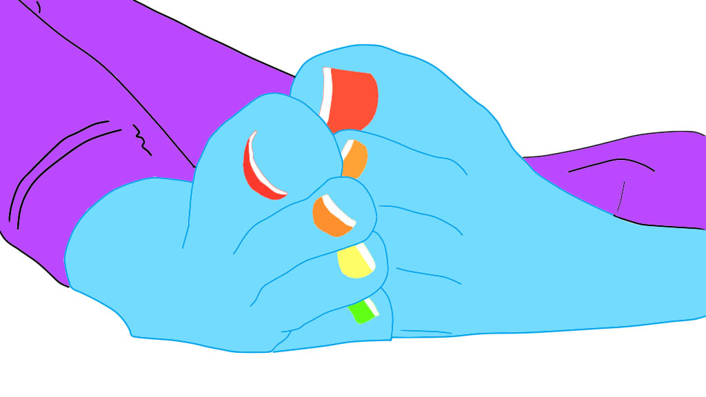 (Request) Rainbowdash colored nails