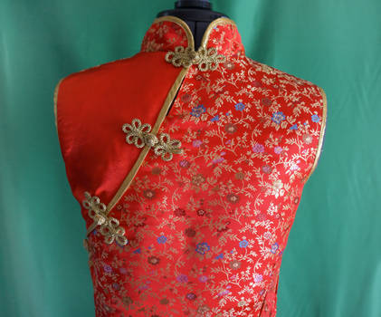 Chinese qipao, back side