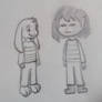 Undertale doodles #3 - Asriel and Frisk