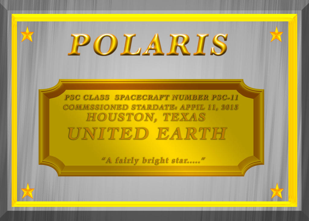 Dedication Plaque Polaris