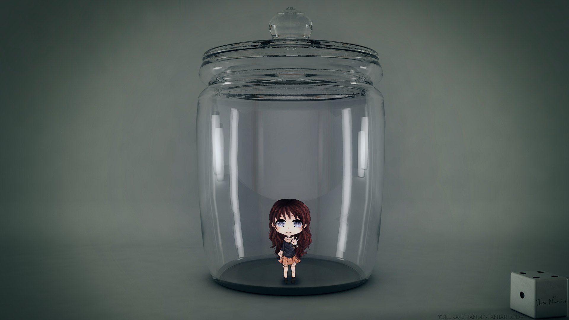 ChibiwithinajarmadeoutofGlass