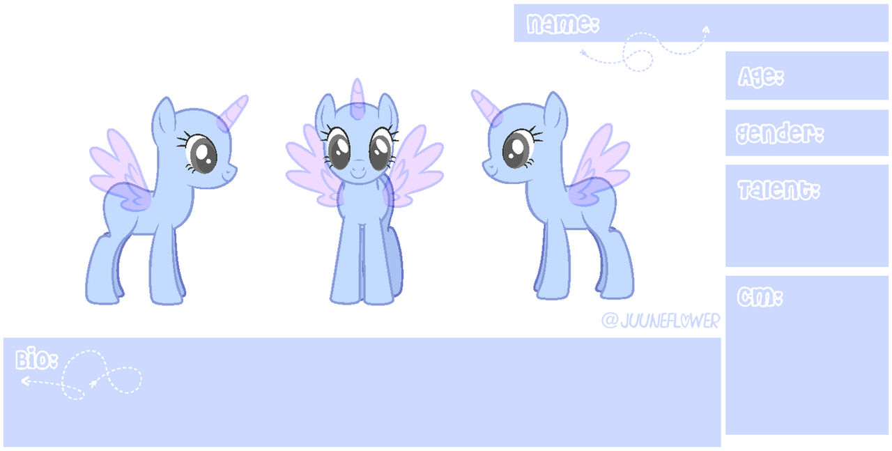MLP Ref Sheet Base by Juuneflower on DeviantArt