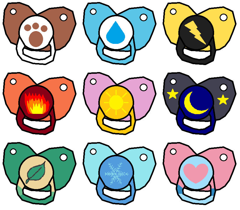 Pacifier Base Deviantart Eeveelution Pacifiers by CieloTheShaymin on DeviantArt