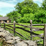 stock fence field cottage