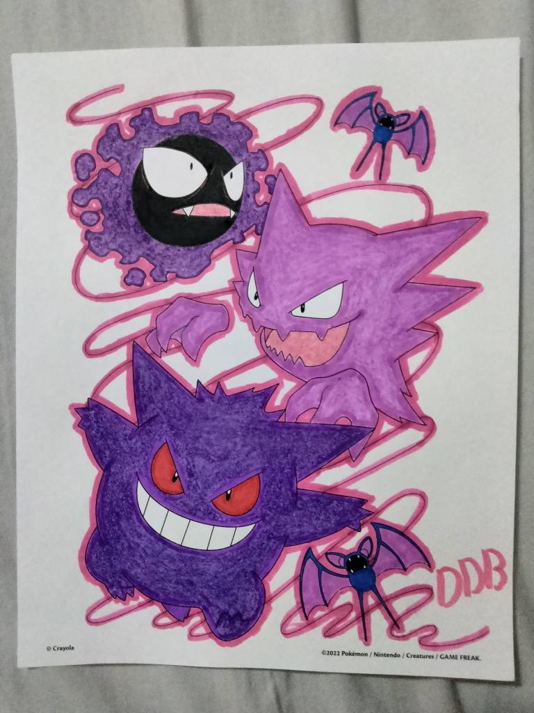 Pokemon - Gastly Line Shiny Variations by OhSoComical on DeviantArt