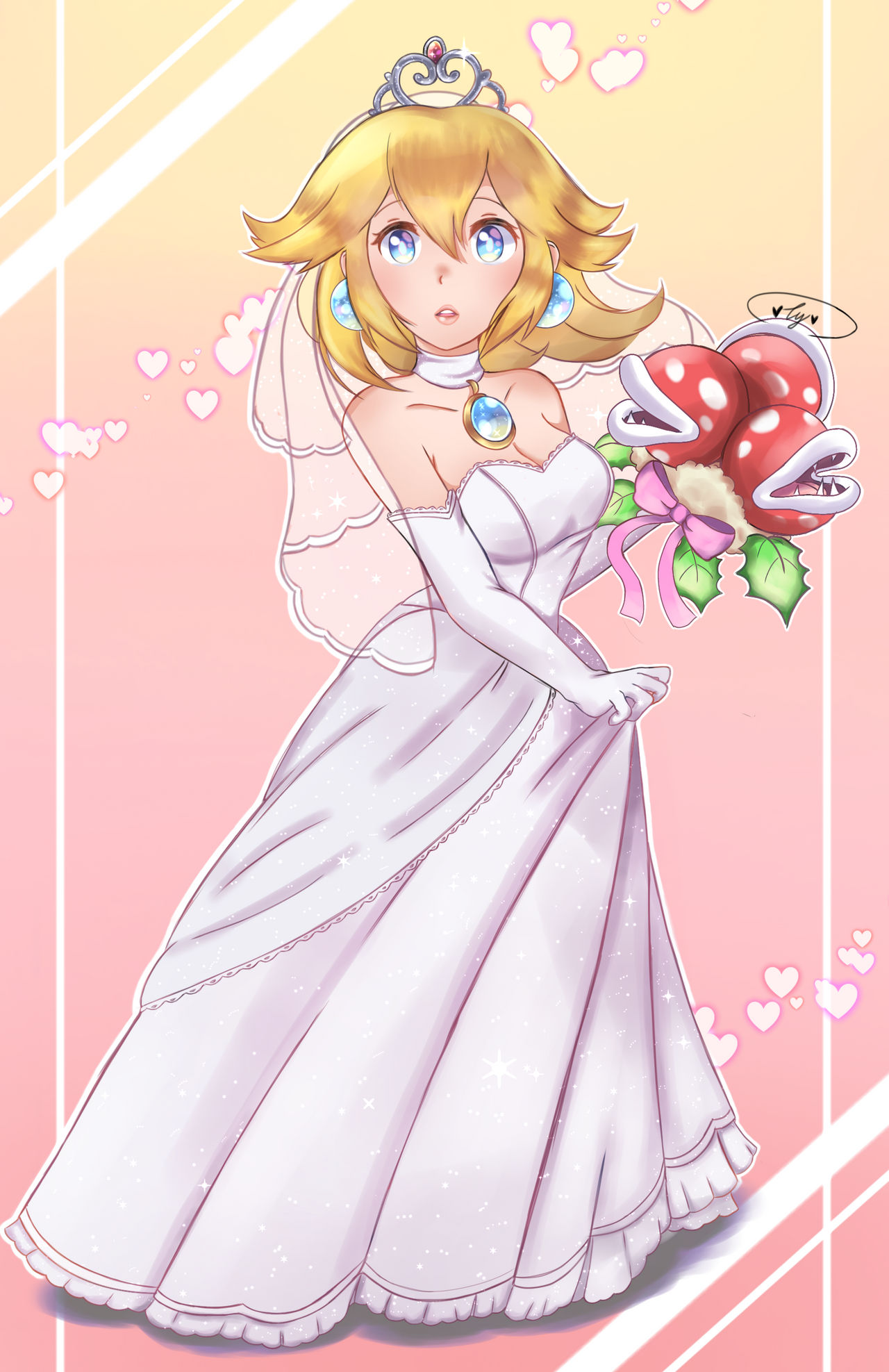 fan art princess peach wedding dress Wedding Peach #art #princesspeach #fanart #mario