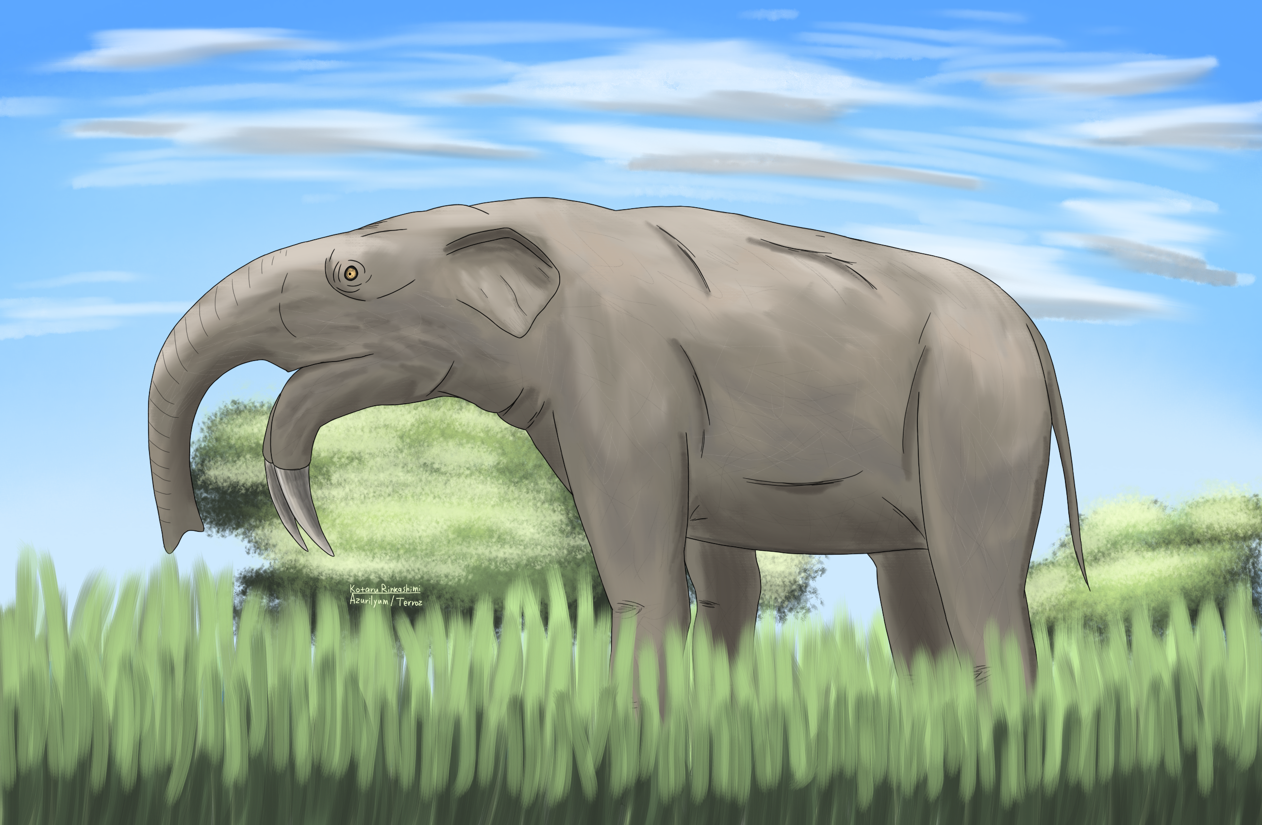 Possible uses of Deinotherium tusks by LADAlbarran2001 on DeviantArt