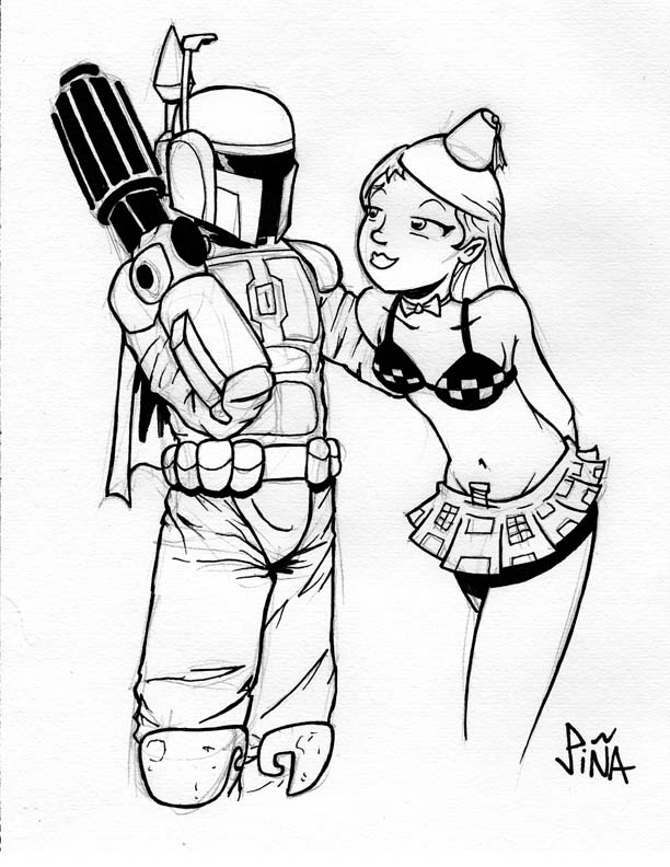 Boba Fett Amy Pond Commission