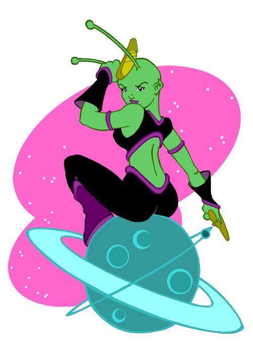 Space Alien Girl by Sideways8Studios on DeviantArt