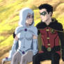 Damian Wayne and Raven 