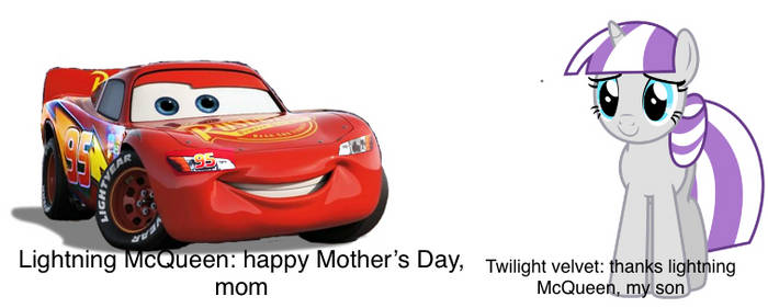 McQueen says happy Mothers Day velvet